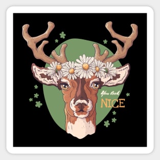 deer you look nice Sticker